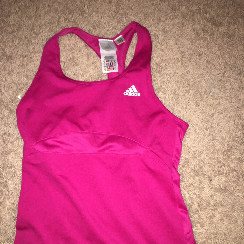 Addidas sport top with built in sports bra
